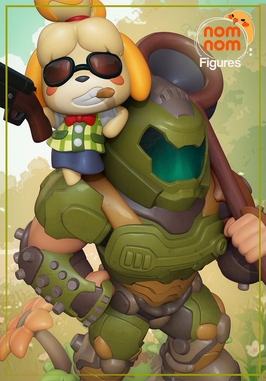Chibi Isabelle and Doom Guy